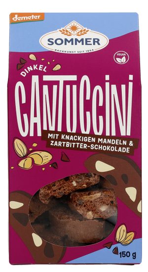 Dinkel Cantuccini mit Schokolade