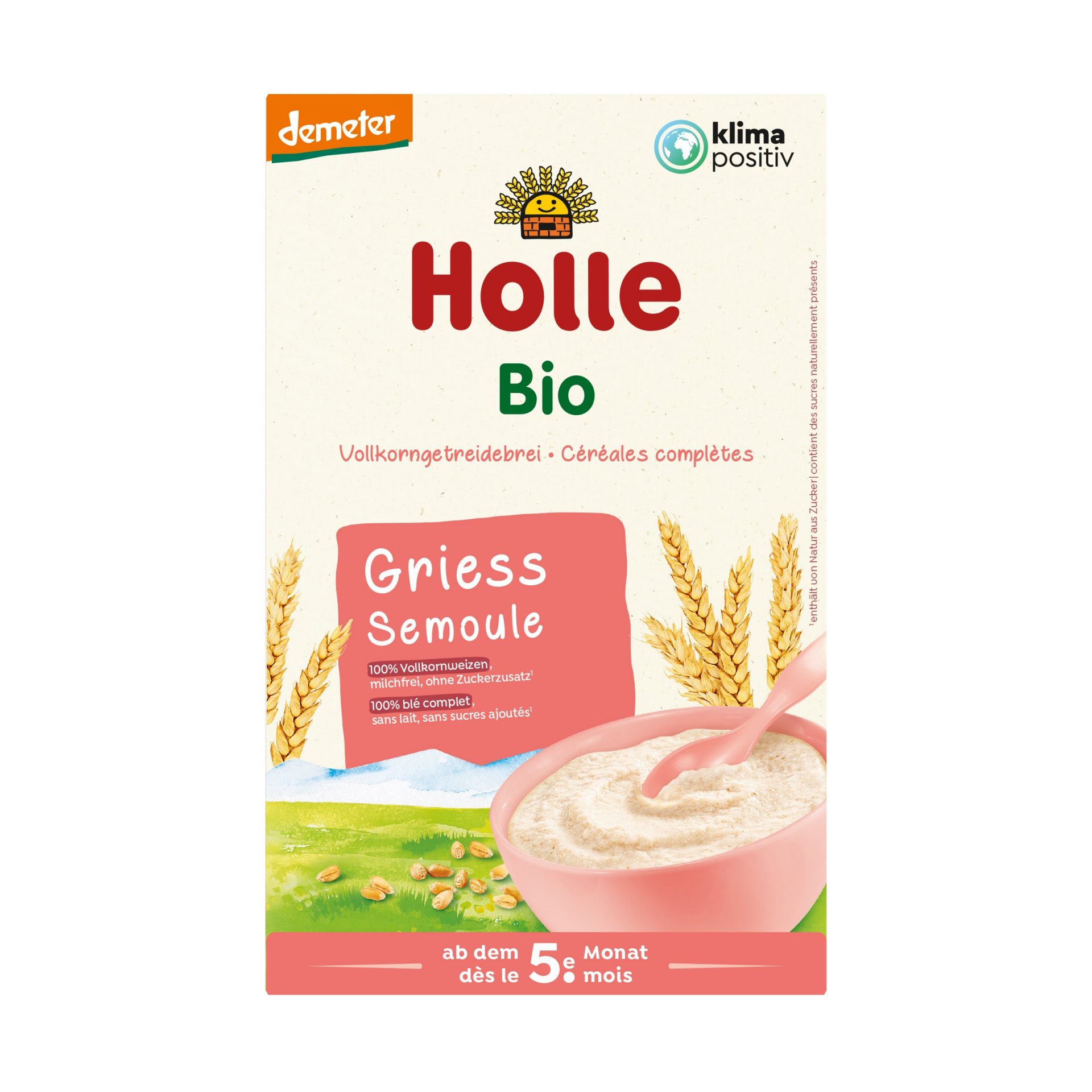 Vollkorngetreidebrei Griess